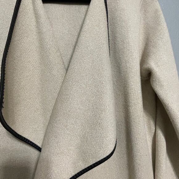 Zara Ivory Knit Open Front Sweater Coat Size S - Picture 10 of 12